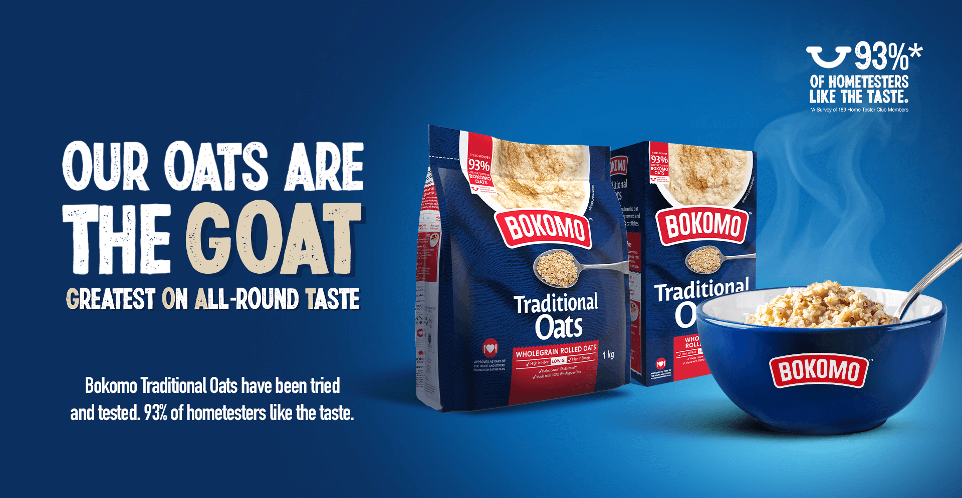 Bokomo Traditional Oats homepage banner